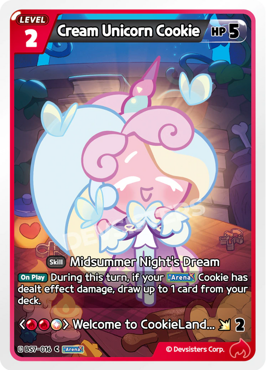 BS7-016 Cream Unicorn Cookie [C]
